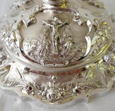Antique solid silver gilt French Baroque Chalice